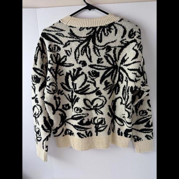 Anthropologie Embroidered Floral Pop Wool Sweater Pullover Crewneck NEW Sz Xxs - Picture 6 of 9